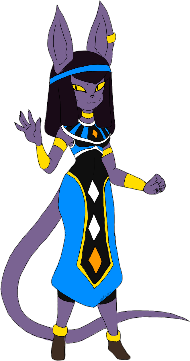 Birthday Transparent Watercolor - Dragon Ball Female Beerus (697x1280), Png Download