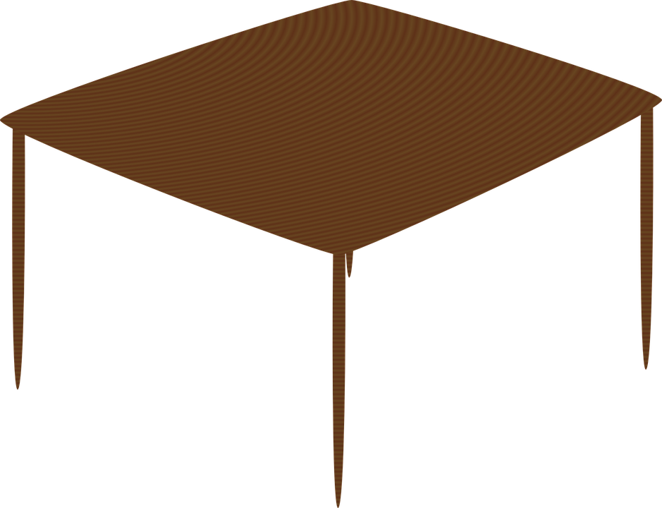 Free Vector Small Square Table Clip Art - Table Clip Art (600x460), Png Download