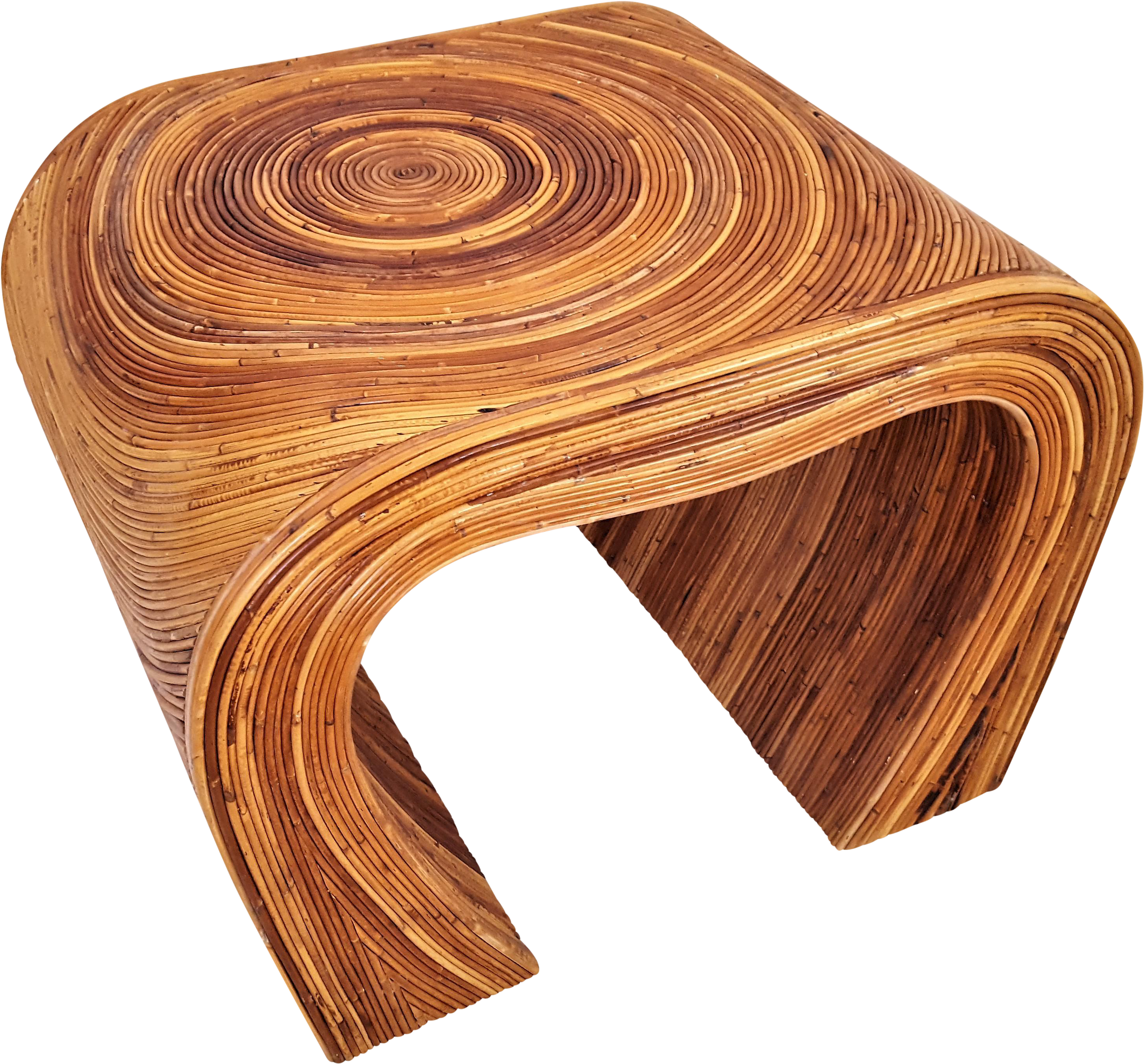 Vintage Gabriella Crespi Style Pencil Reed Bamboo Side - Gabriella Crespi Pencil Table (3246x3018), Png Download