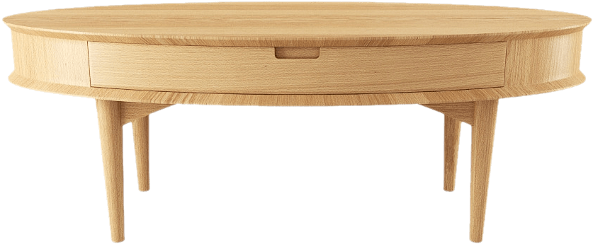 Mia Coffee Table With Drawer - Coffee Table Png (965x500), Png Download