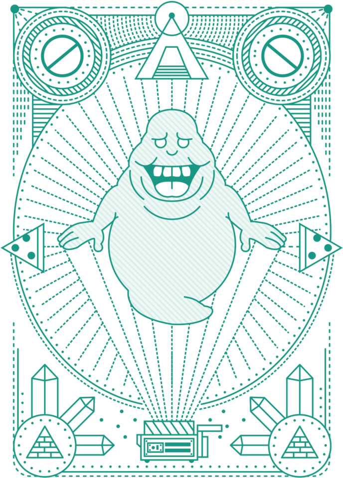 Slimer Jam Canvas Print - Small By Josh Ln (721x1023), Png Download
