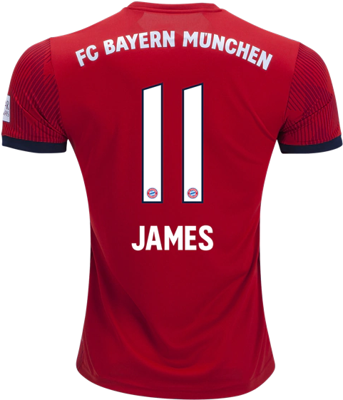 Bayern Munich 18/19 Home Jersey James Rodríguez - Lewandowski Poland Jersey 2018 (600x600), Png Download