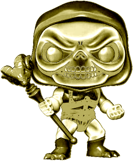 Skeletor Gold Chrome Pop Vinyl - Cartoon (600x800), Png Download