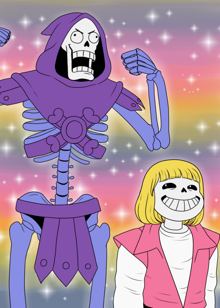 Skeletor Vs Papyrus - He Man Skeletor Papyrus (900x1260), Png Download