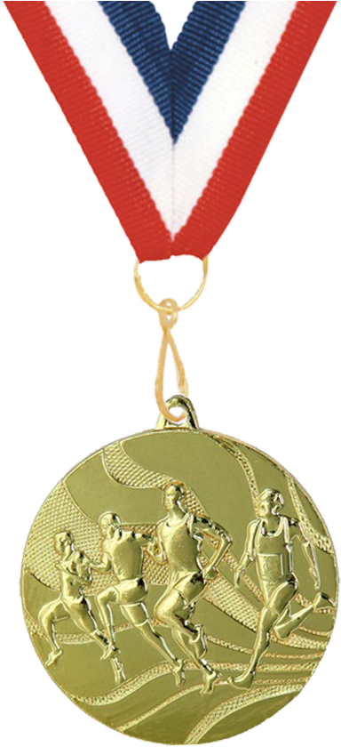 Gold Medal For Running (738x844), Png Download