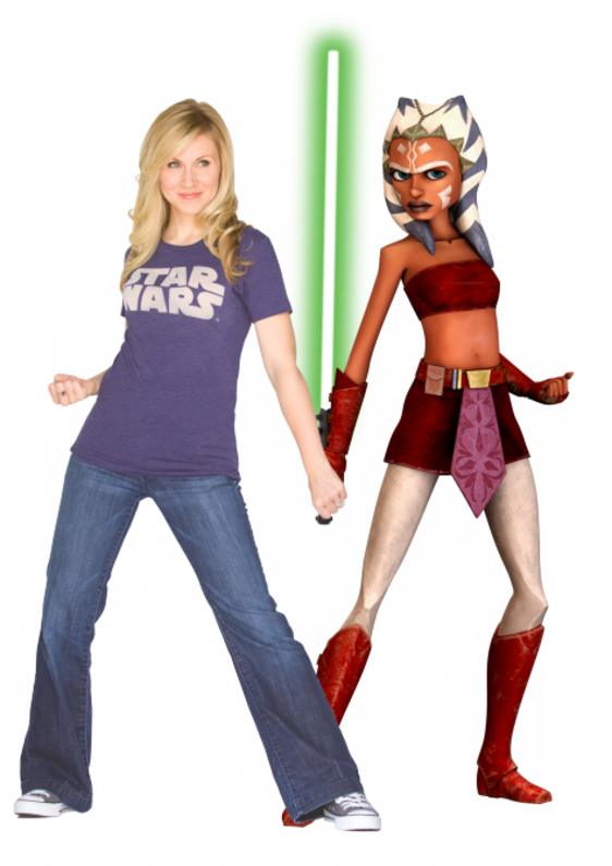 Fangirl Star Wars - Ahsoka Tano Ashley Eckstein (562x795), Png Download