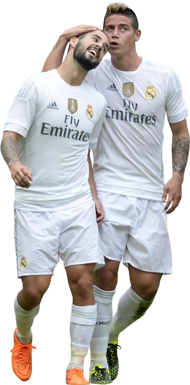 Isco & James Rodriguez Render (708x1388), Png Download
