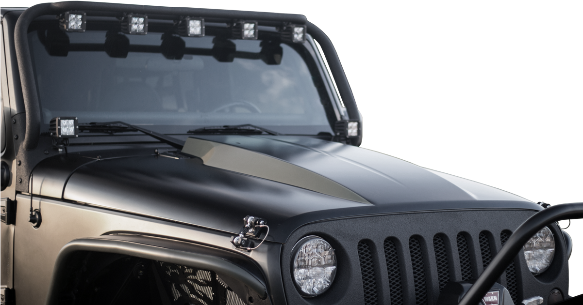 2007-2017 Jeep Jk - Jeep Yj Visor Cowl (1200x733), Png Download