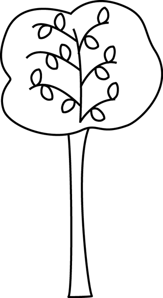 Black And White Autumn Tree - Autumn (319x582), Png Download