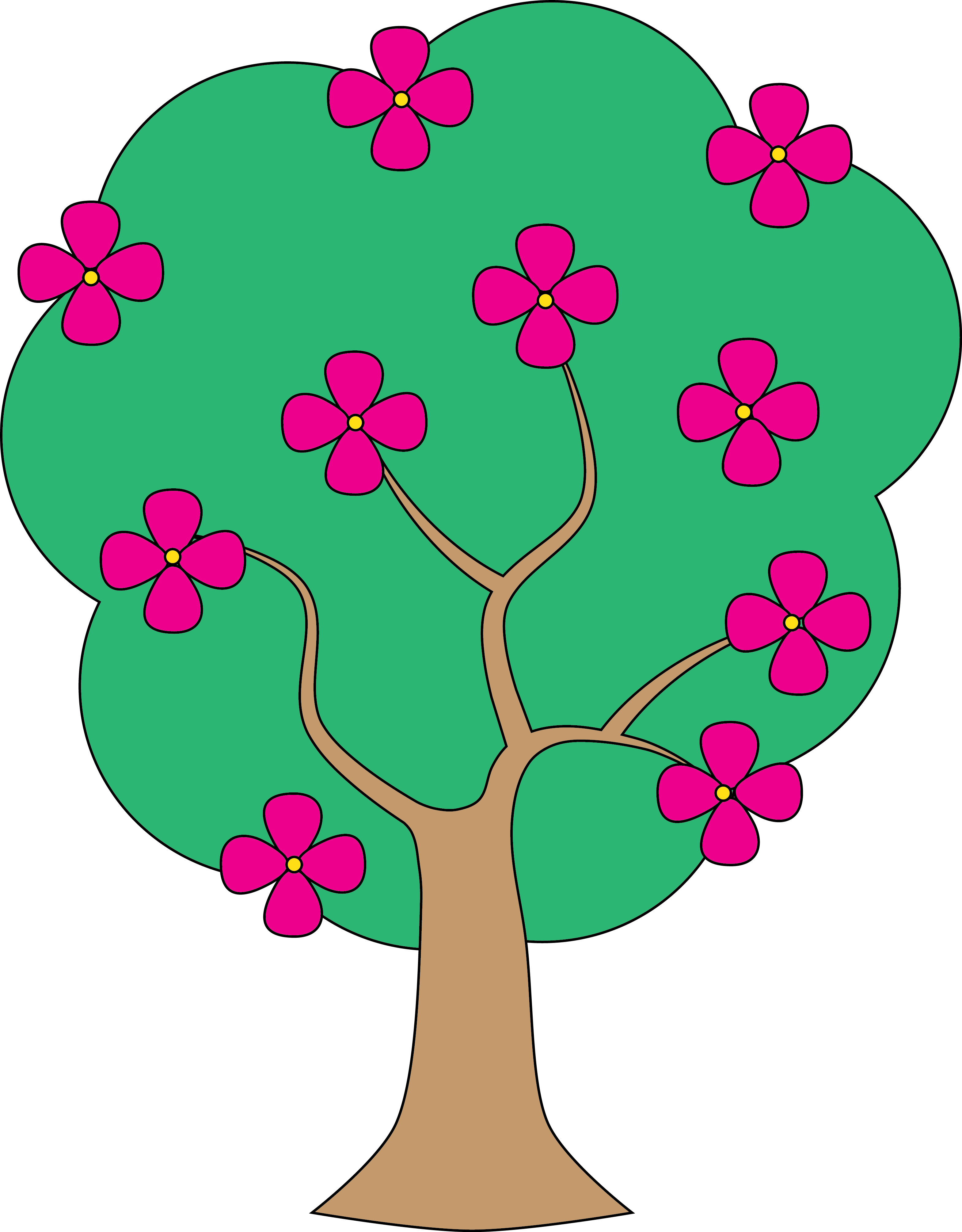 Flower - Clipart Apple Blossom Tree (3139x4019), Png Download