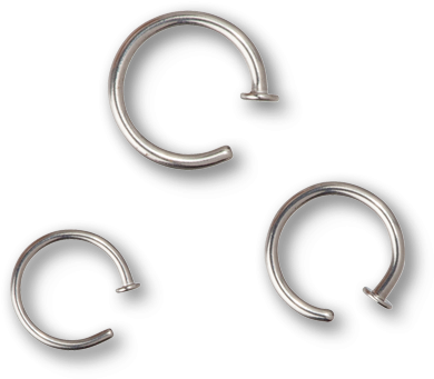 Free Stock Steel Open Ring - Nose Ring Piercing Transparent (600x600), Png Download