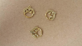 Septum Piercing Nose Rings Points Sickle Tips Brass - Body Jewelry (350x197), Png Download