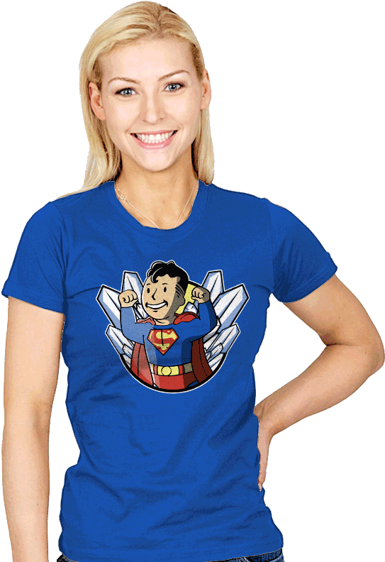Super Boy - Womens - T-shirts - Ript Apparel - Teenage Model Purple Shirt (800x800), Png Download