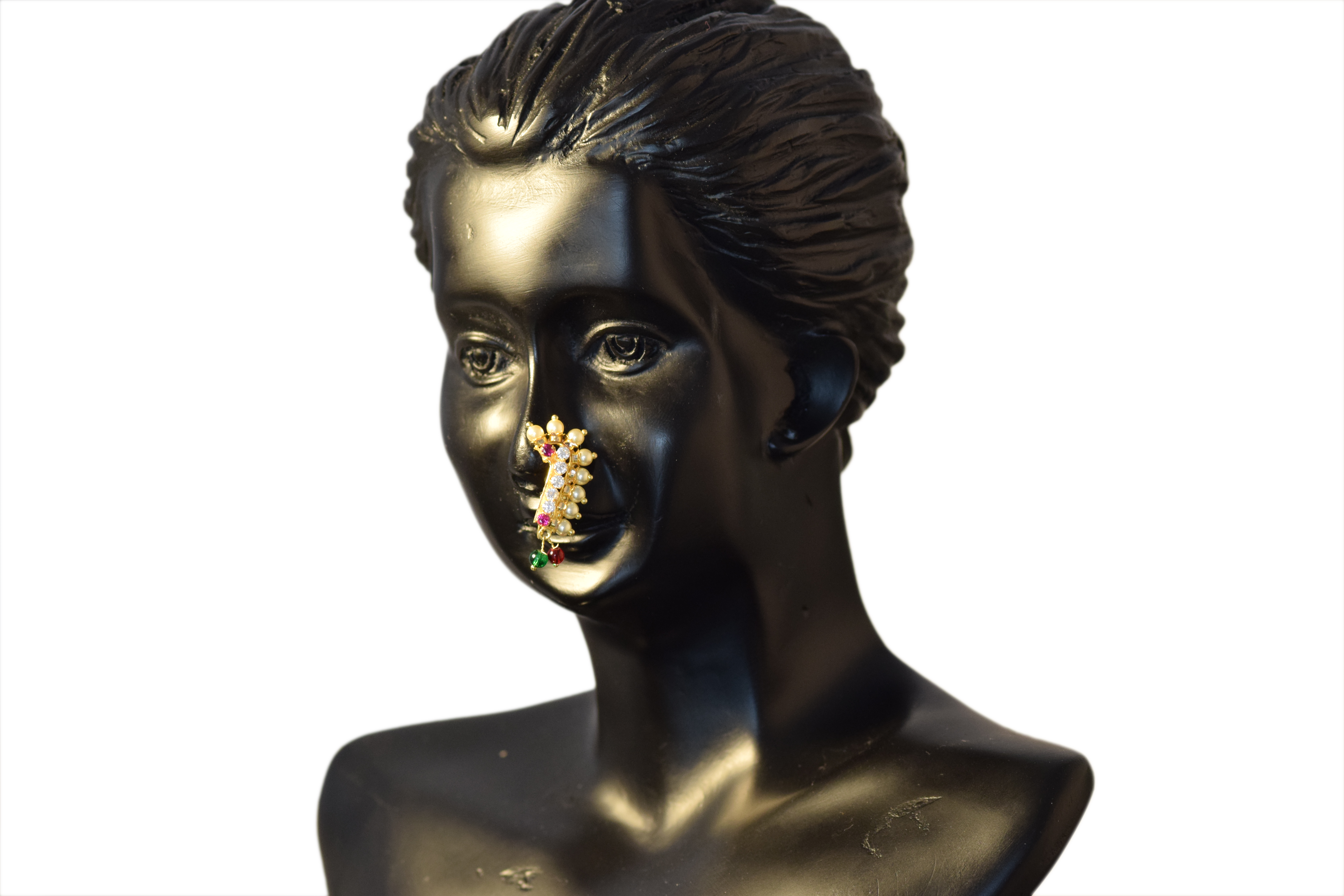 Siddhivinayak Nath Center 22k Gold Nose Ring (6000x4000), Png Download