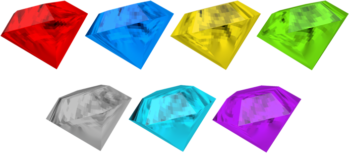 Download Zip Archive - Chaos Emeralds Model (750x650), Png Download