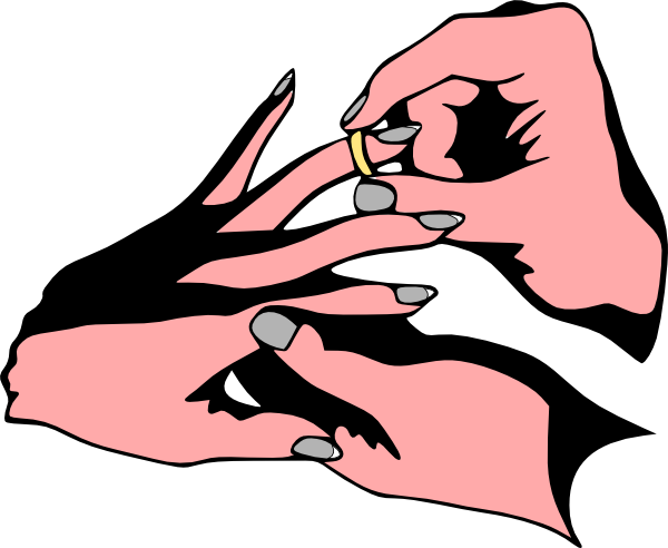 Wear Wedding Ring Colored Svg Clip Arts 600 X 492 Px (600x492), Png Download
