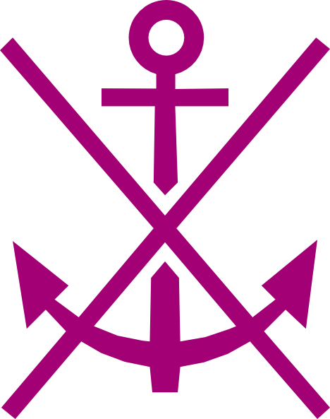 Free Vector Nautical No Anchorage Sign Clip Art - Anchorage Symbol On Chart (468x593), Png Download
