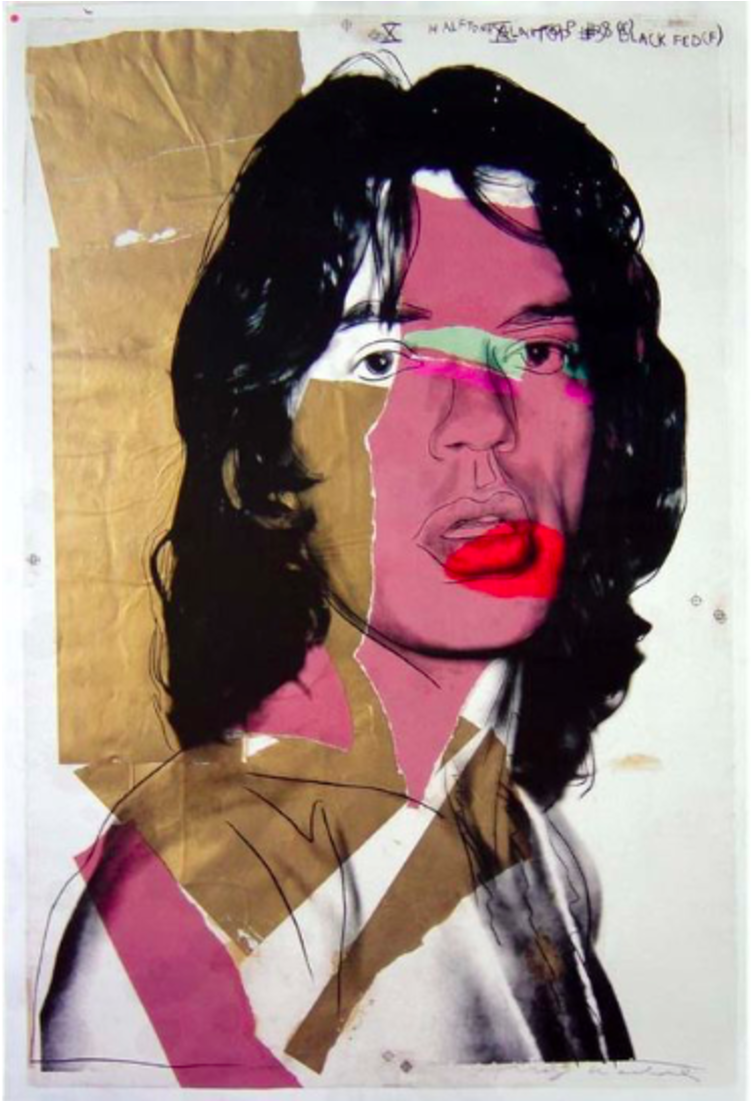 Original Rolling Stones Lps, Posters And General Memorabilia - Andy Warhol Mick Jagger Poster (1950x1100), Png Download