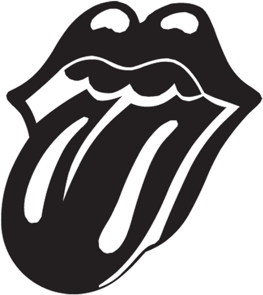 Rolling Stones Black Tunge Lips Band Symbol - Rolling Stones Decal (1024x1024), Png Download