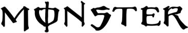 Monster Logo Sticker - Monster Energy Logo Black (400x300), Png Download