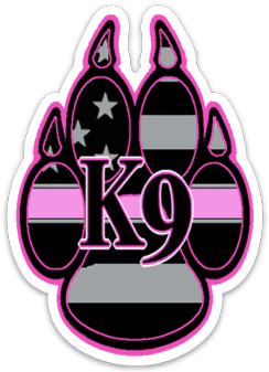 K9 Think Pink Line - K9 Paw Patch - Thin Pink Line (427x410), Png Download