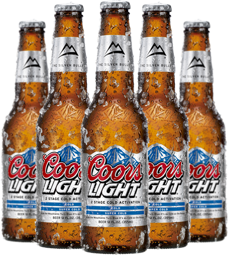 6566926 - >> - Coors Light Bottle Png (450x500), Png Download