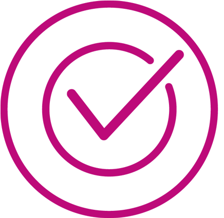 0418090 Dfs Cerise Checkmark 150x150px - Check Mark (641x623), Png Download