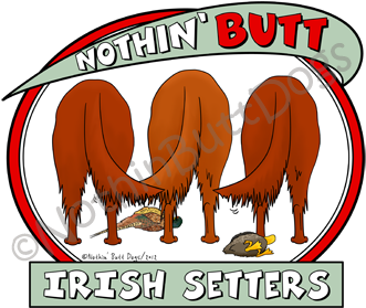 Nothin' Butt Irish Setters Light Colored T-shirts - Irishsettertransnew Square Sticker 3" X 3" (400x300), Png Download