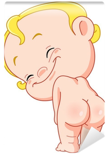 Cartoon Baby Butt (400x400), Png Download