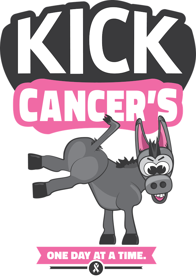 Kick Cancer's Ass - Kick Cancer's Ass Donkey (638x900), Png Download