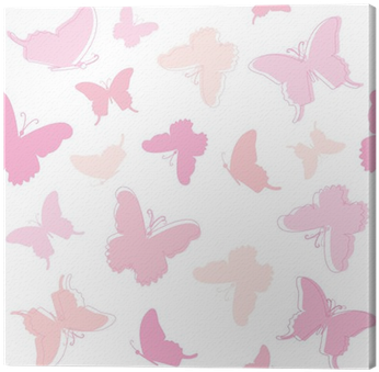 Cute Butterflies In Pink Canvas Print Pixers - Pink (400x400), Png Download
