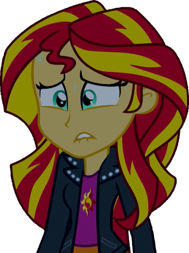 Ytpinkiepie2, Equestria Girls, Lip Bite, Nervous, Safe, - Mlp Eg Sunset Shimmer Sad (764x1024), Png Download