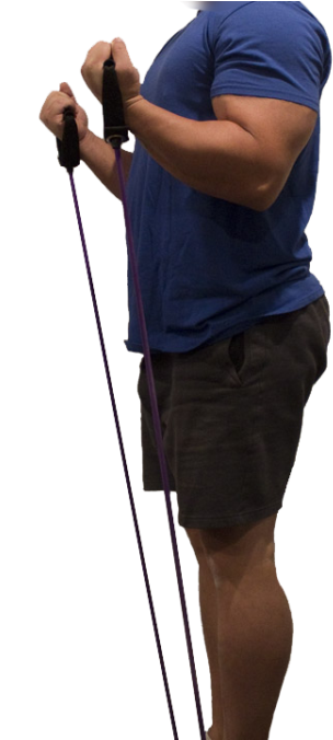 Top 3 Resistance Band Exercises For Your Biceps - Standing (1080x675), Png Download