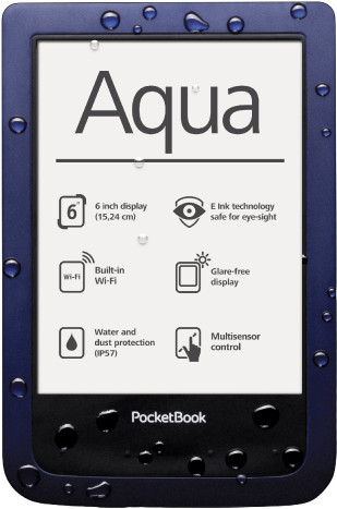 Pocketbook Will Introduce World's First Serial Water-resistant - Pocketbook 640 Aqua White E-book Reader (426x500), Png Download