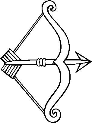 Arco E Flecha Png Image Library Stock - Colouring Images Of Bow And Arrow (600x470), Png Download