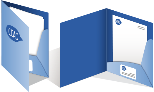 Illustration Of Two Presentation Folders - Folder Print Custom (550x330), Png Download