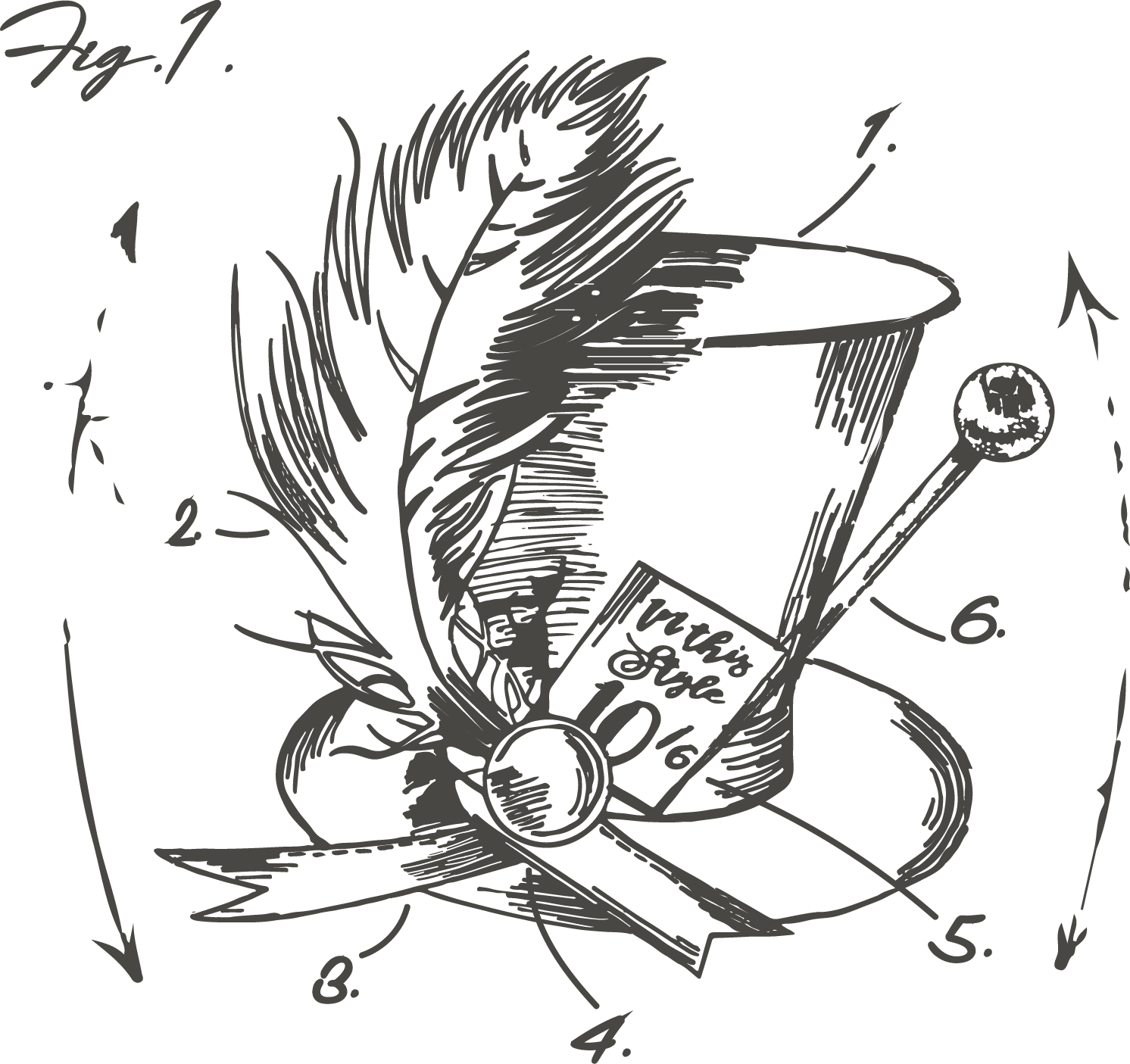 Mad Hatter Hat - Mad Hatter Png (1492x1405), Png Download