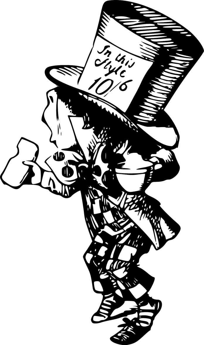 Today, October 6, Is Mad Hatter Day Because In John - Mad Hatter Original Drawing (696x1178), Png Download