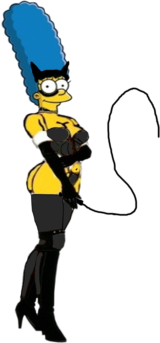 Ehri - Marge Simpson Catwoman (548x1091), Png Download