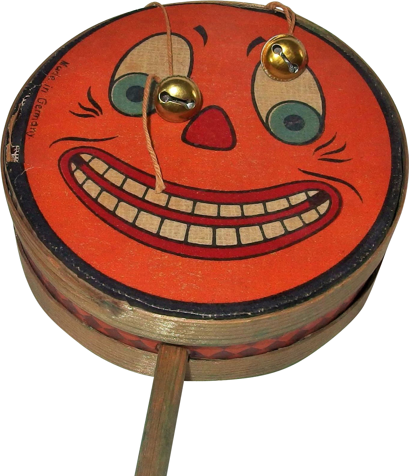 Jack O' Lantern Face Halloween Drum Shaker Noisemaker - Jack-o'-lantern (1595x1595), Png Download