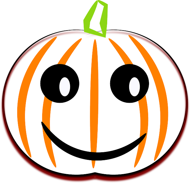 Halloween, Jack O Lantern, Pumpkin, Autumn - Calotte De Coton De Bébé Avec Le Potiron De Bonnet (640x618), Png Download