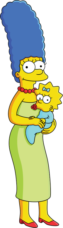 Marge Simpson - Maggie Simpson - Svg - Maggie Simpson Marge Simpson (215x770), Png Download