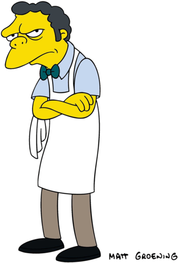 Moe Szyslak - Moe From The Simpsons (406x599), Png Download