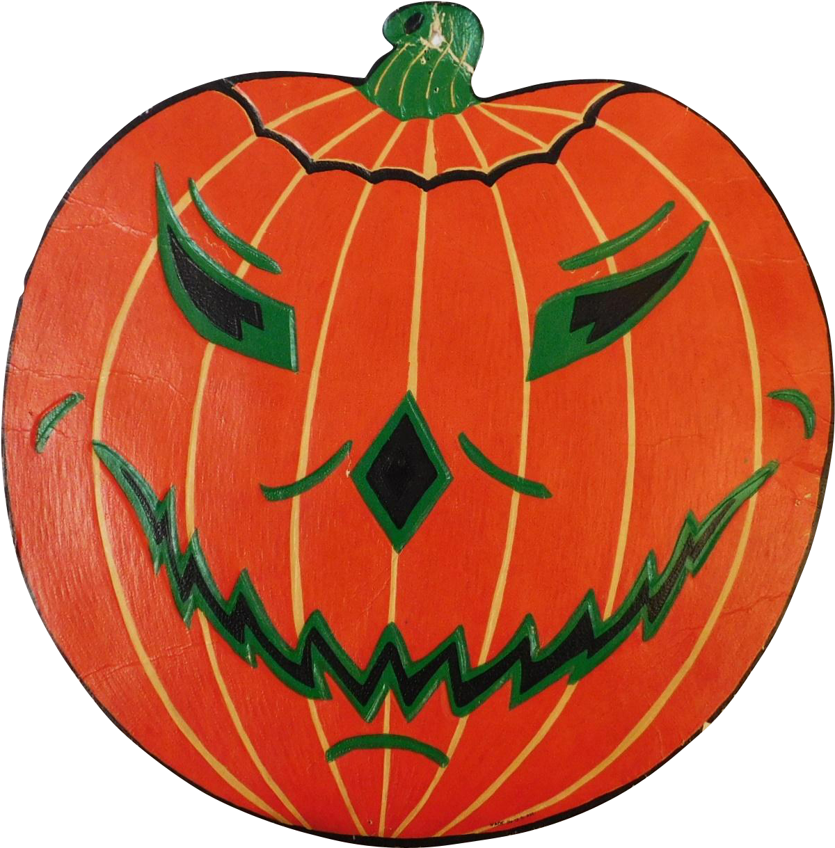 Large Size Jack O Lantern Pumpkin Face Cardboard Halloween - Pumpkin (1218x1218), Png Download