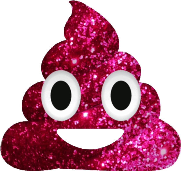 #freetoedit<br>#glitter - Cute Poop Emoji (720x660), Png Download