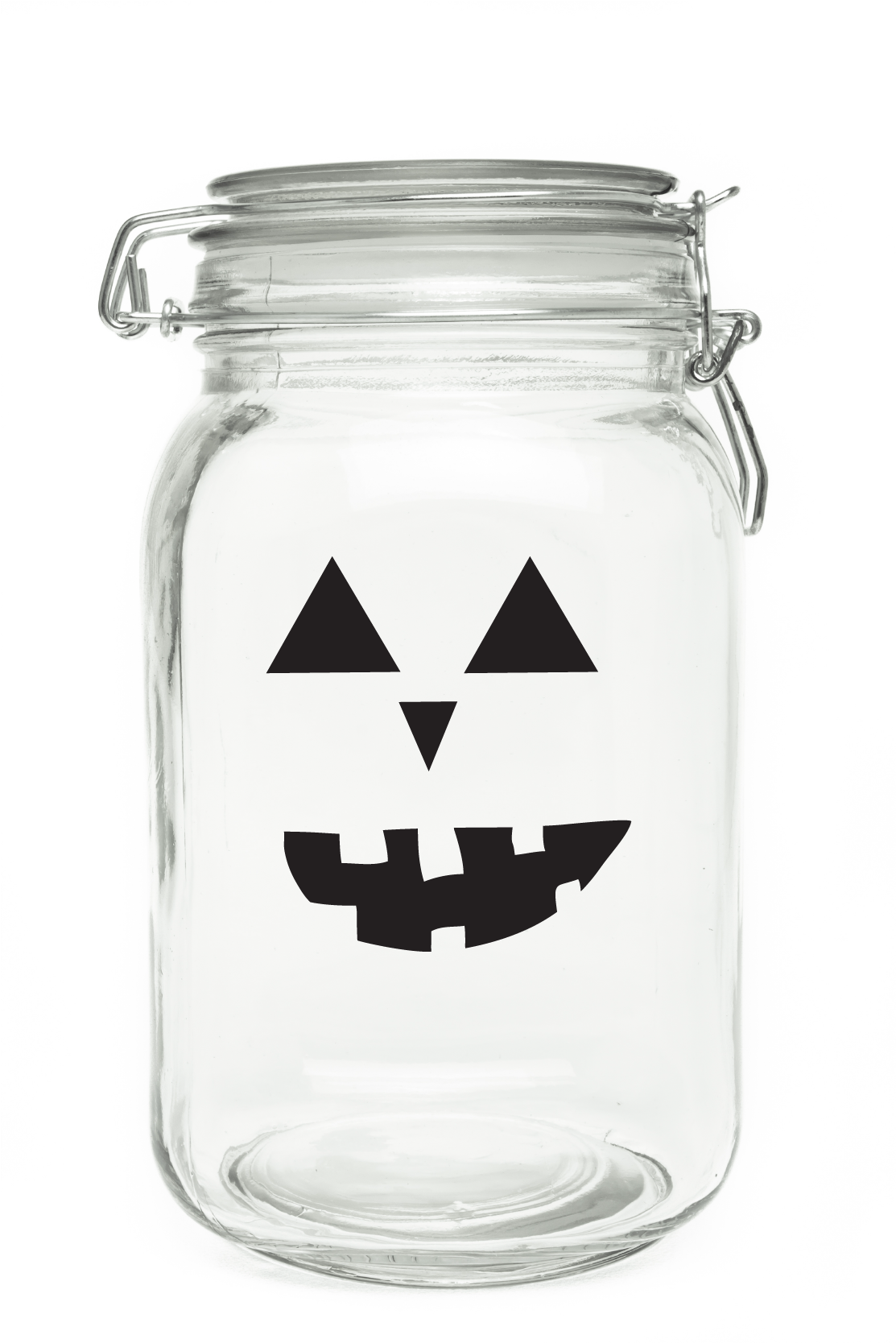Jack O' Lantern Face Mason Jar - Mason Jar (1875x1875), Png Download