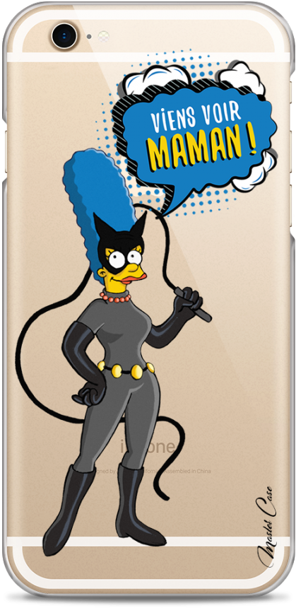 Coque Iphone 6/6s Marge Simpson Cartoon Design- Viens - Coque Iphone 7 Simpson (1230x900), Png Download