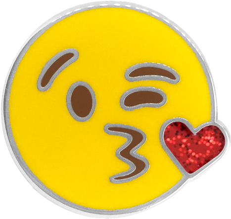 Kiss Emoji Pin - Emoji (480x480), Png Download