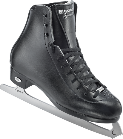 Riedell Model 19 Emerald Boys Figure Skates, Black (412x464), Png Download