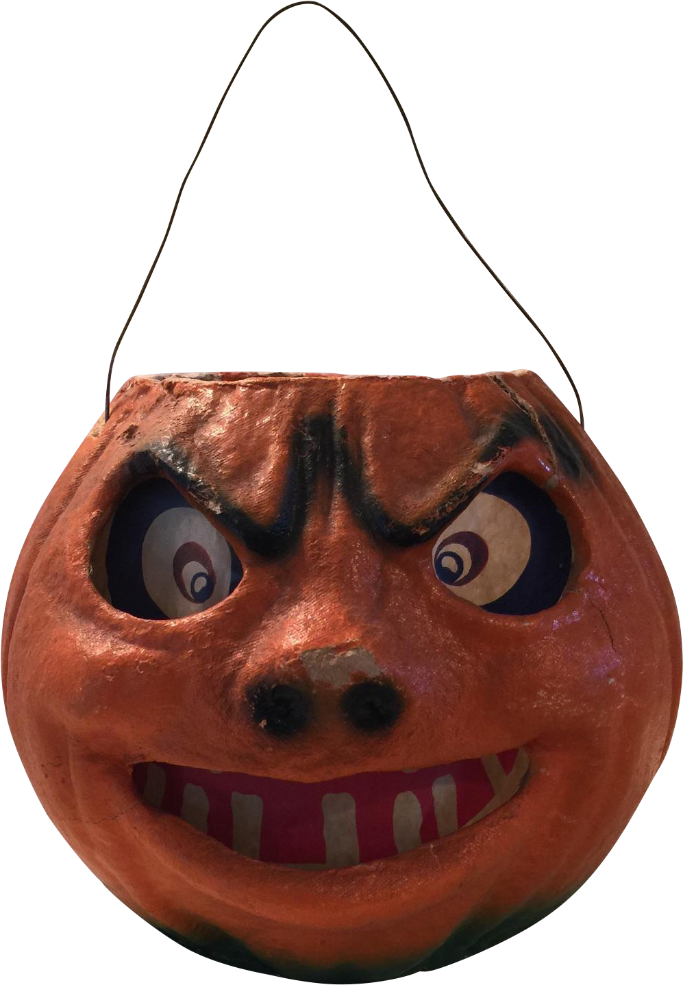 Vintage 1940's Cardboard Pulp Halloween Jack O Lantern - Jack-o'-lantern (1437x1437), Png Download